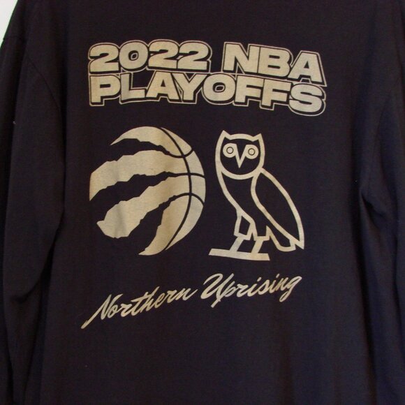 OVO Black Tee Shirt October's Very Own Toronto Raptors 2022 NBA Playoff Drake XL - Picture 8 of 9
